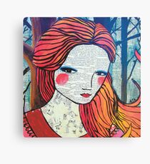 Little Red modern red portrait Canvas Print
