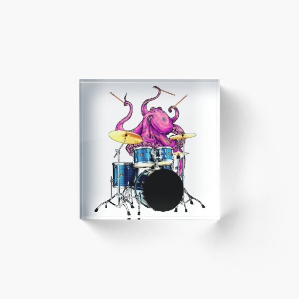 Drummer giant octopus Acrylic Block