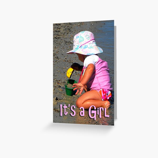 It's a Girl card Greeting Card