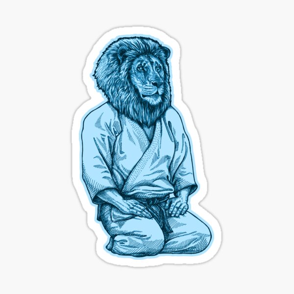 Sensei Lion - Martial arts - Leon bjj, judo, jiu jitsu Sticker