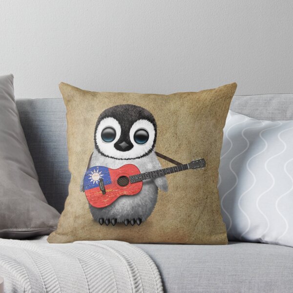 Item preview, Baby Penguin Playing Taiwanese Flag Guitar designed and sold by JeffBartels.