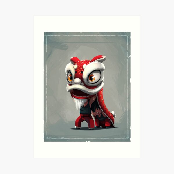 Lion Dance Art Print