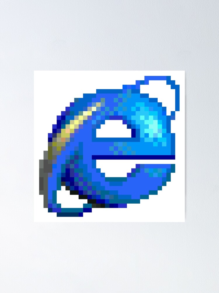 Internet Explorer 4 0 Icon Poster By Melcoffeesucks Redbubble