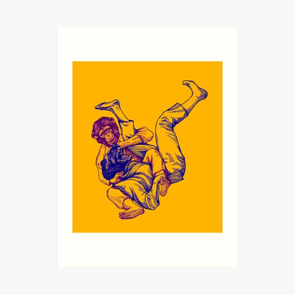 Martial Arts - Way of Life #7 - chimpanzee vs wolverine - bow and arrow choke Art Print