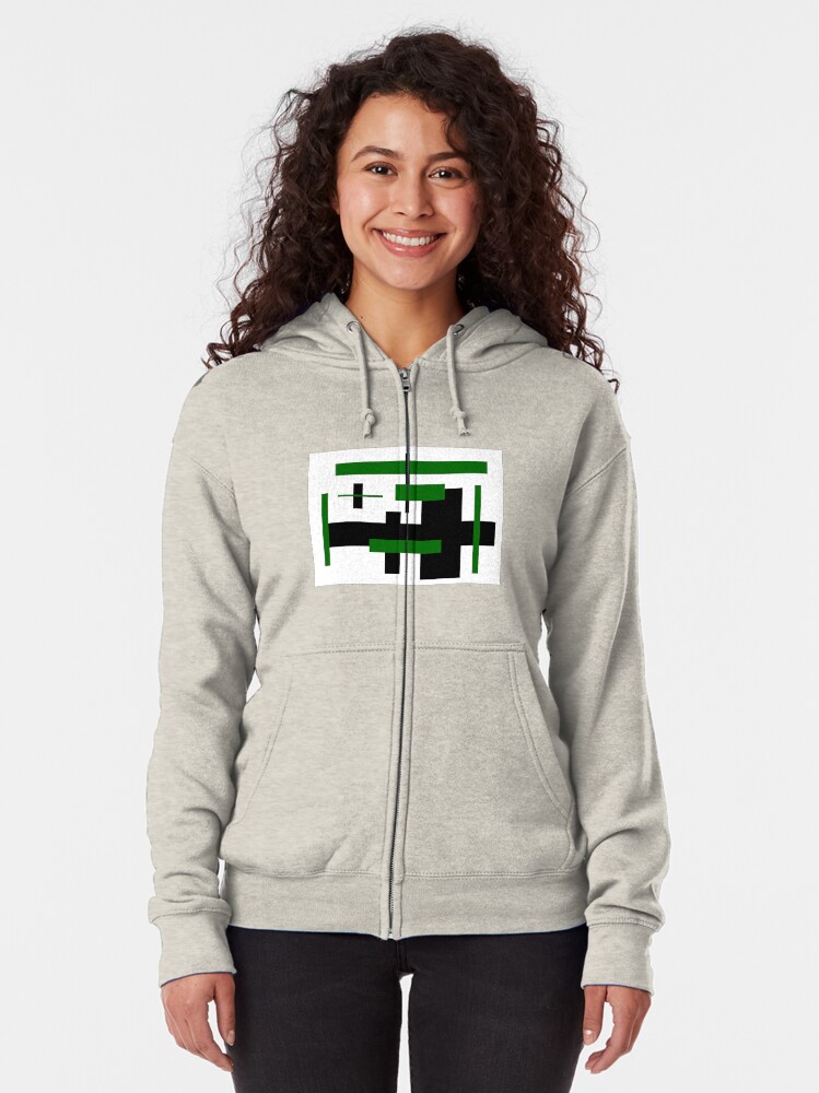 Alternate view of Rectangular Pattern 38 Zipped Hoodie