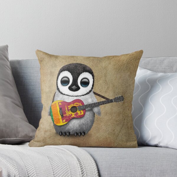 Item preview, Baby Penguin Playing Sri Lanka Flag Guitar designed and sold by JeffBartels.