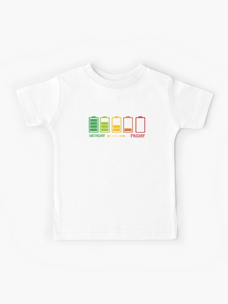 Selskab Bekræftelse Melbourne Weekday Battery Life" Kids T-Shirt for Sale by Sha2 | Redbubble