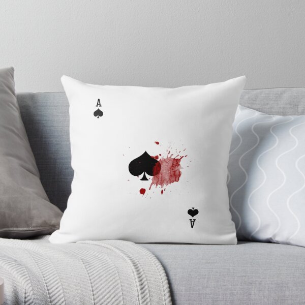 Bloody Ace Throw Pillow