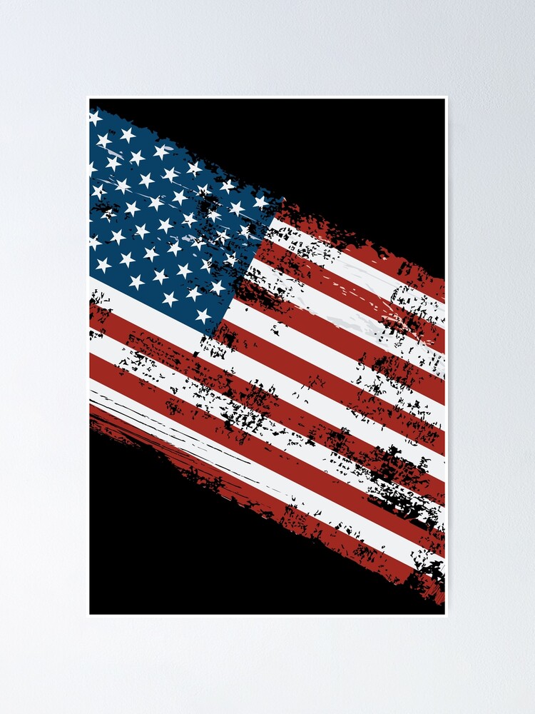 Usa Flag Eroded Grunge American Maga Patriotic With Angle On