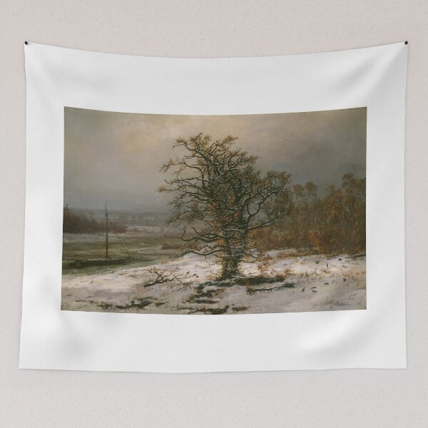 Item preview, Oak Tree by the Elbe in Winter (Johan Christian Dahl) designed and sold by ArtHistorical.
