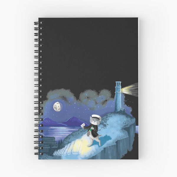 Item preview, Captain cat letters on a cliff at night time designed and sold by jasmineberry.