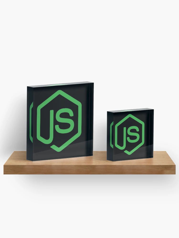 Thumbnail 3 of 5, Acrylic Block, Nodejs logo JavaScript Web Developer designed and sold by alltheprints.