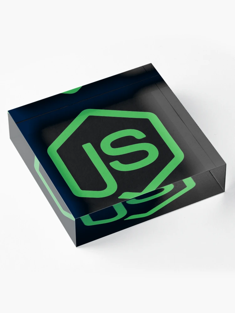 Thumbnail 4 of 5, Acrylic Block, Nodejs logo JavaScript Web Developer designed and sold by alltheprints.