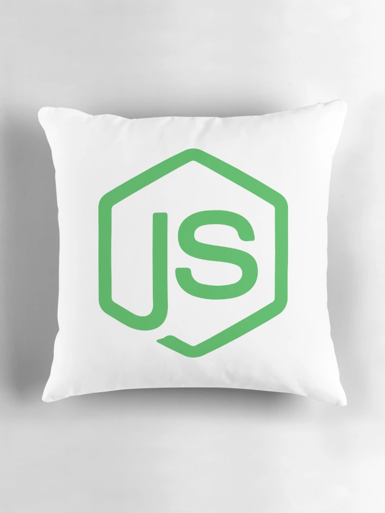 Thumbnail 3 of 4, Pillow, Nodejs logo JavaScript Web Developer designed and sold by alltheprints.