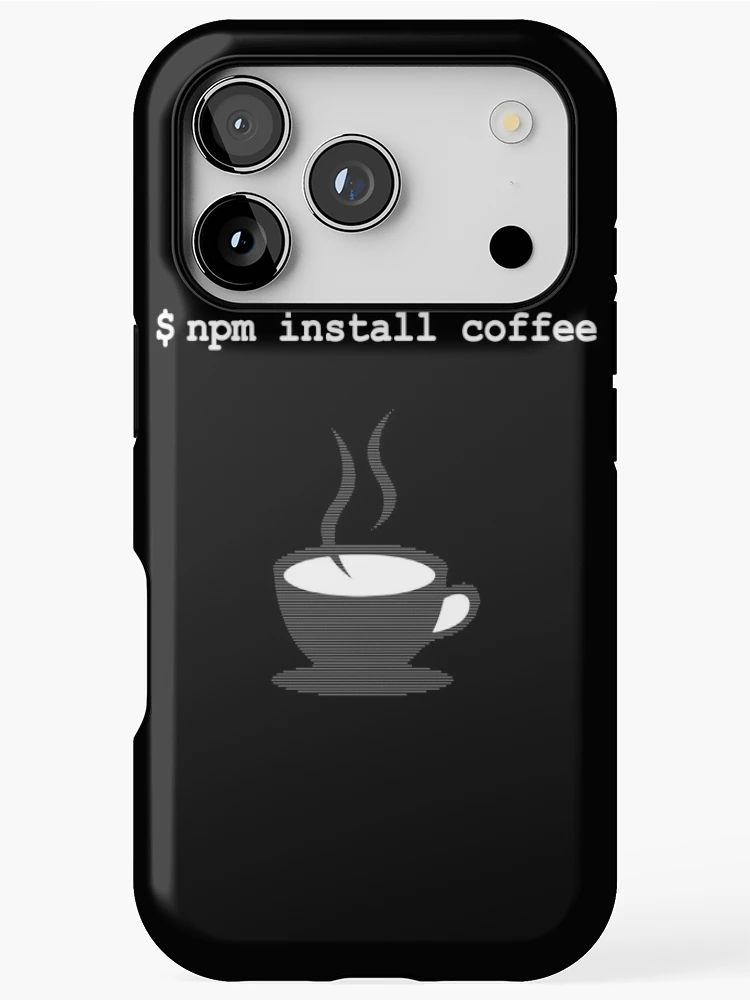 Thumbnail 1 of 4, iPhone Case, npm install coffee JavaScript Programmer designed and sold by alltheprints.