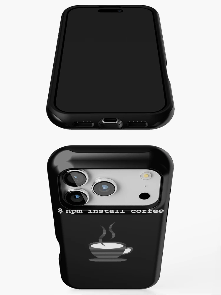Thumbnail 3 of 4, iPhone Case, npm install coffee JavaScript Programmer designed and sold by alltheprints.
