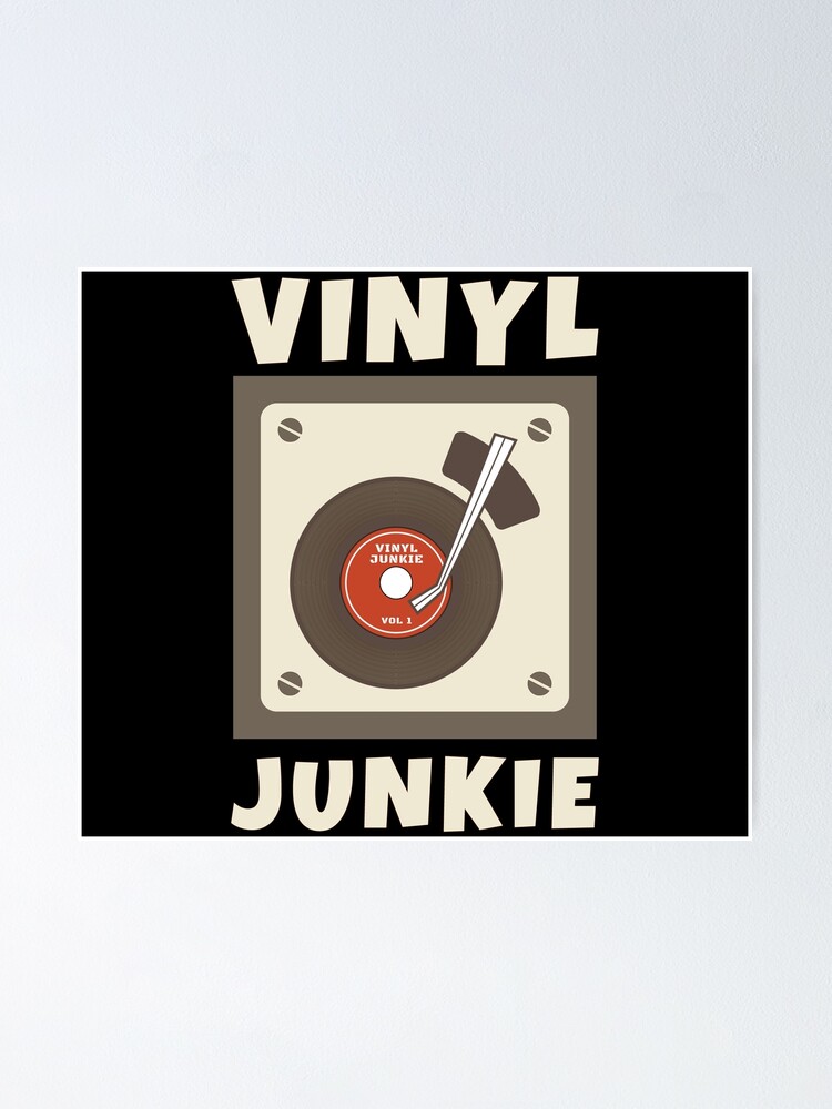 Vinyl Junkie Old School Record Player T Shirt Poster For Sale By