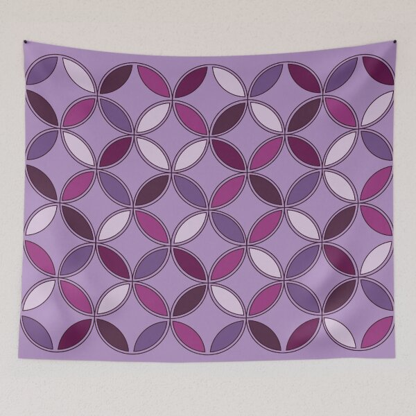 Item preview, Interlocking rings - Pinks and Purples designed and sold by rodentgorl.