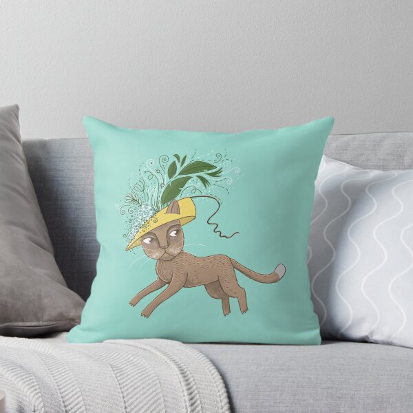 Item preview, Dancing kitty cat in a Summer day hat designed and sold by jasmineberry.