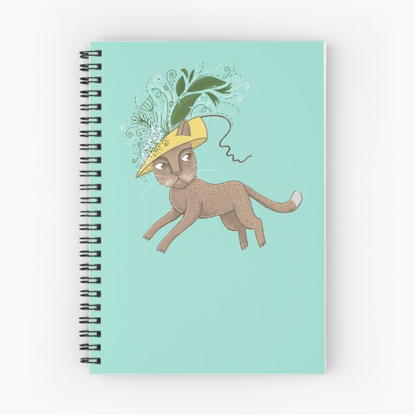 Item preview, Dancing kitty cat in a Summer day hat designed and sold by jasmineberry.