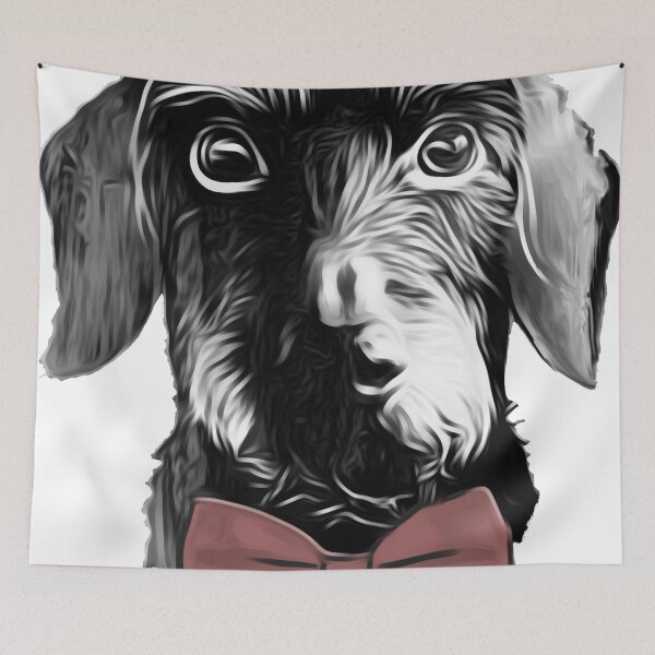 Item preview, Wire-haired dachshund art dog designed and sold by dackelfieber.