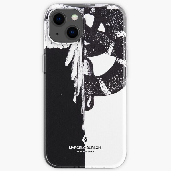 Snake Black and White iPhone Soft Case