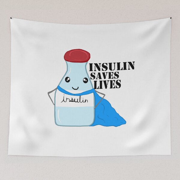 Item preview, Insulin Super Hero - Insulin Saves Lives  designed and sold by CatGirl101.