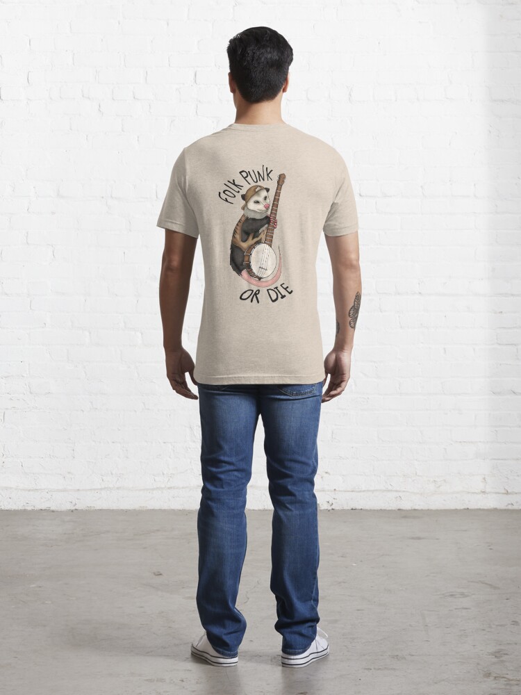 "Folk Punk Or Die- Banjo Opossum" T-shirt For Sale By BoasArt ...