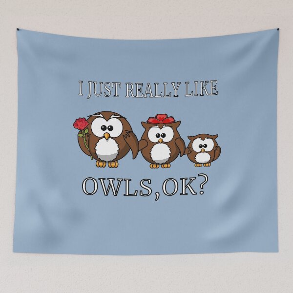 Item preview, I Just Really Like Owls, OK? Cute Funny Happy Family T-Shirt designed and sold by Klimentina.
