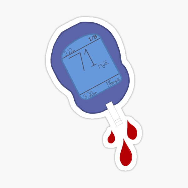 Blood Glucose Meter Stickers Redbubble