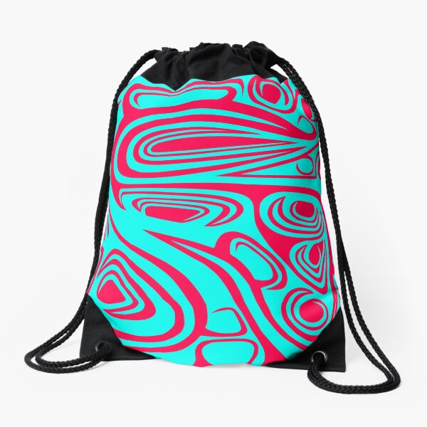 "Growth" - abstract spiral art which strives towards perfection Drawstring Bag