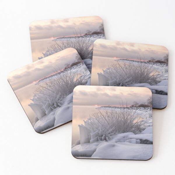 Item preview, Sunrise on Ice - Wintry Glory on Lake Ontario  designed and sold by Georgia Mizuleva.