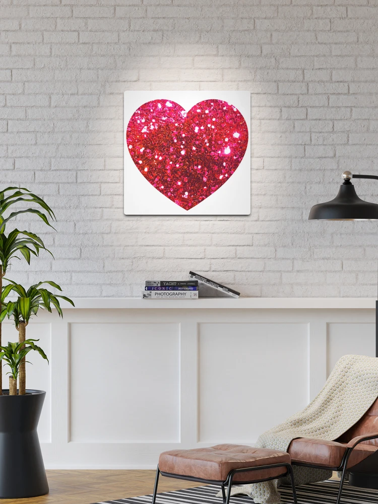 Red glitter Heart | Metal Print