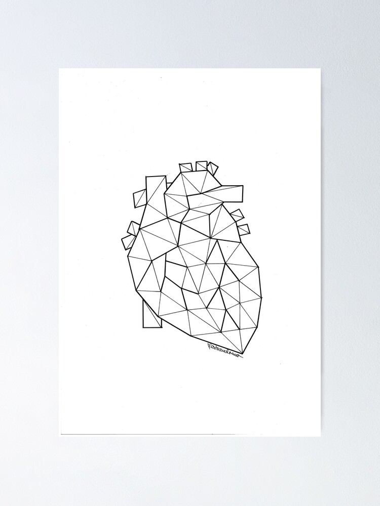 Crystal Heart Anatomy Poster By Andrea Joos Art Redbubble