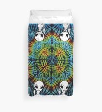 Tie Dye Alien Salute Duvet Cover