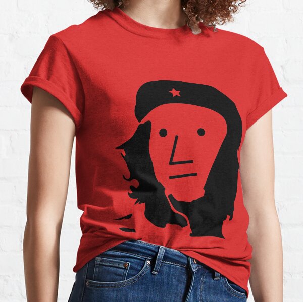 Womens NPC Wojak NPC Che Guevara Funny Non Player Meme V-Neck T-Shirt