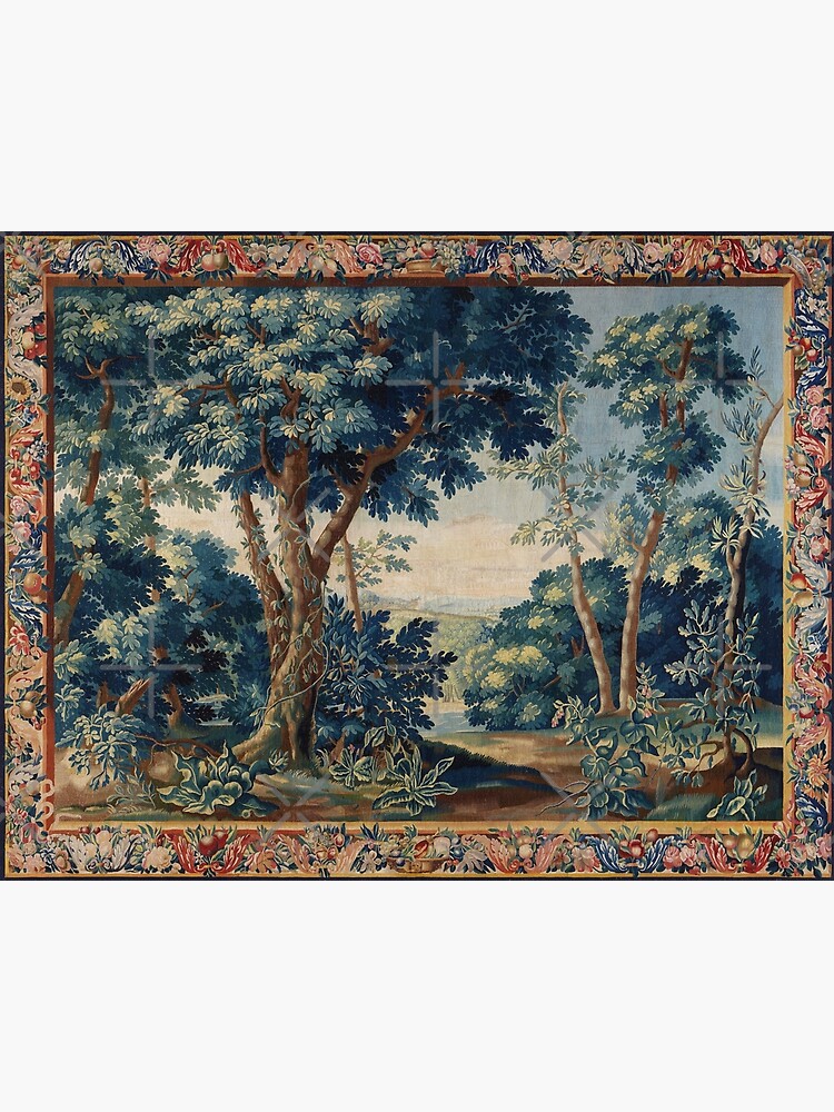 GREENERY, TREES IN WOODLAND LANDSCAPE Antique Flemish Tapestry by BulganLumini