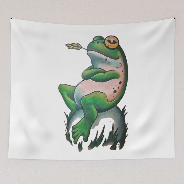 Item preview, Hayseed Frog Kicks Back On A Rock designed and sold by VictorIos.
