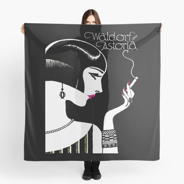WALDORF ASTORIA : Vintage Hotel Advertising Print Scarf