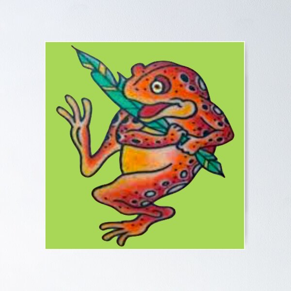 Item preview, Frog Hangs Onto Prized Feather designed and sold by VictorIos.