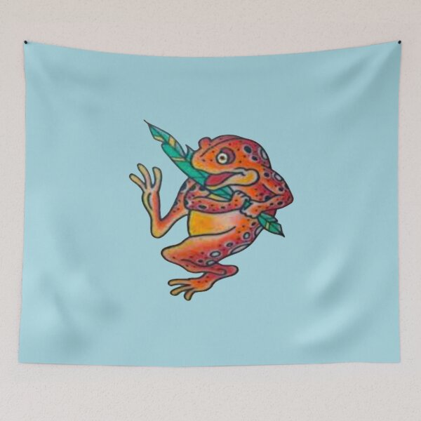 Item preview, Frog Hangs Onto Prized Feather designed and sold by VictorIos.