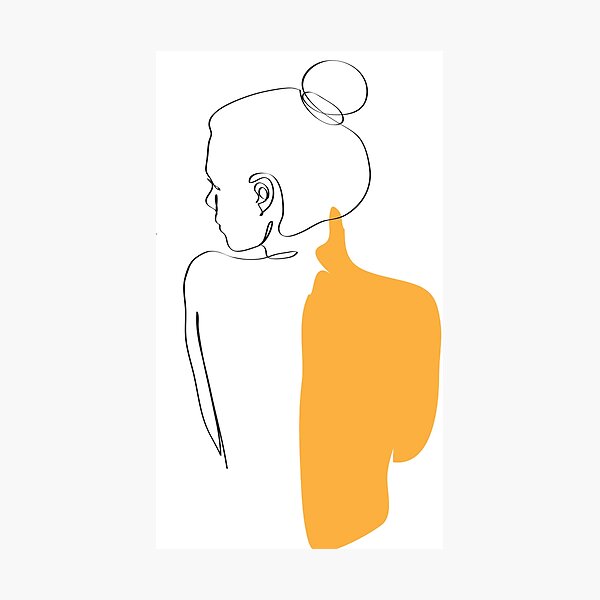 Item preview, minimalist yellow woman  designed and sold by cpsharmart.