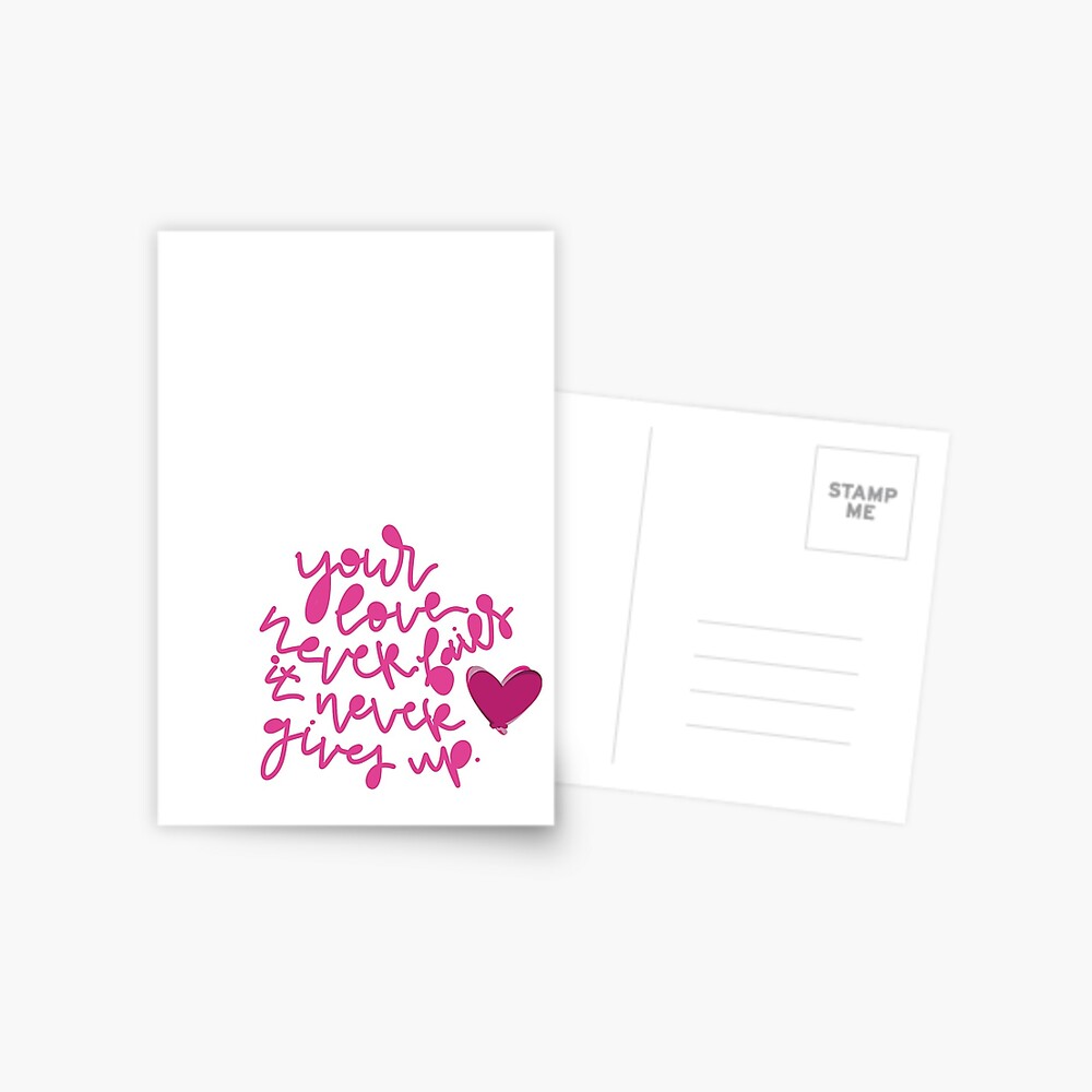 Your Love Never Fails - Lyrics Greeting Card for Sale by