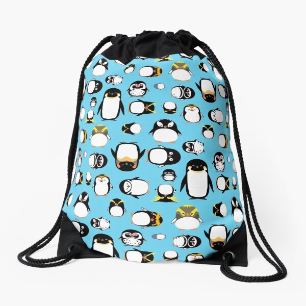 Know Your Penguins Drawstring Bag
