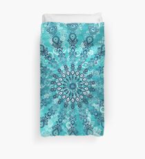 turquoise mandala Duvet Cover