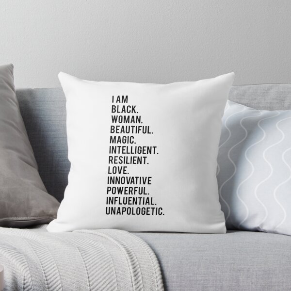 I Am Black Woman | African American | Black Lives Throw Pillow