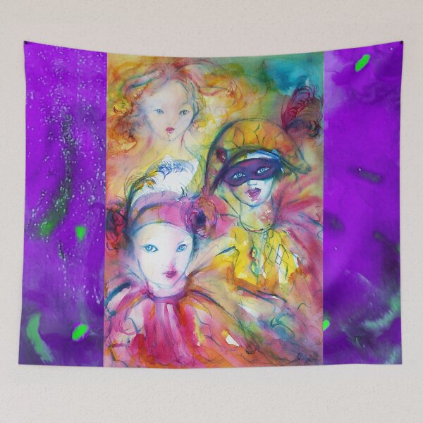 Item preview, PIERROT,HARLEQUIN AND COLOMBINA Venetian Carnival Masks designed and sold by BulganLumini.