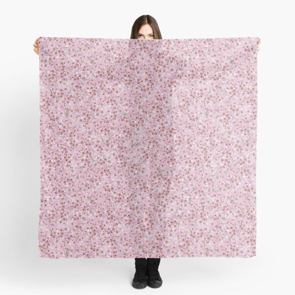 Pink Cherry Blossom Floral Design Scarf