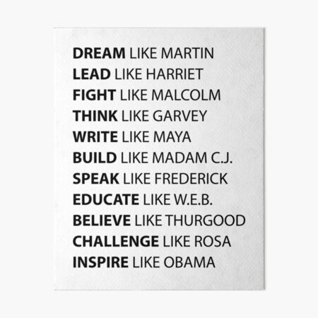 Black Hero | Black History | African American Civil Rights Leaders Art Board Print
