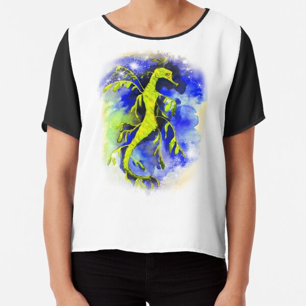 Green Leafy Seadragon Chiffon Top
